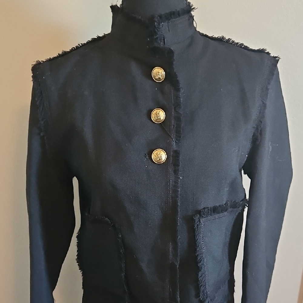 Elegant ZARA Black Frayed Women's Jacket